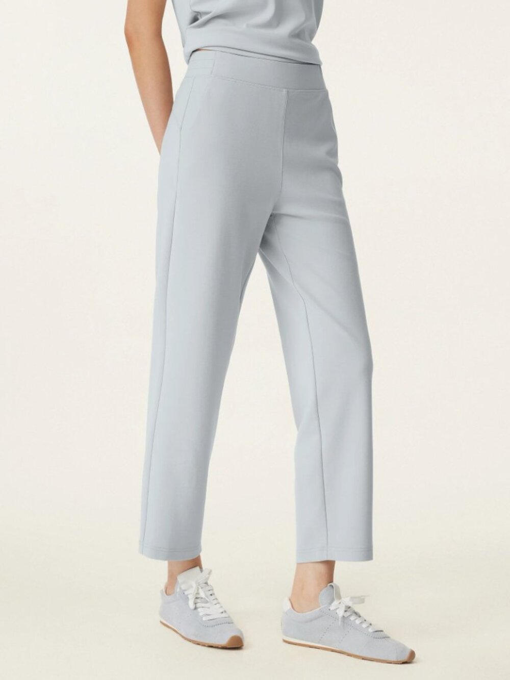 NWT OGL Sandwashed Mid Rise Pull-on Tapered Pants w/ Pockets Smoked Blue #A1999 - Picture 4 of 15